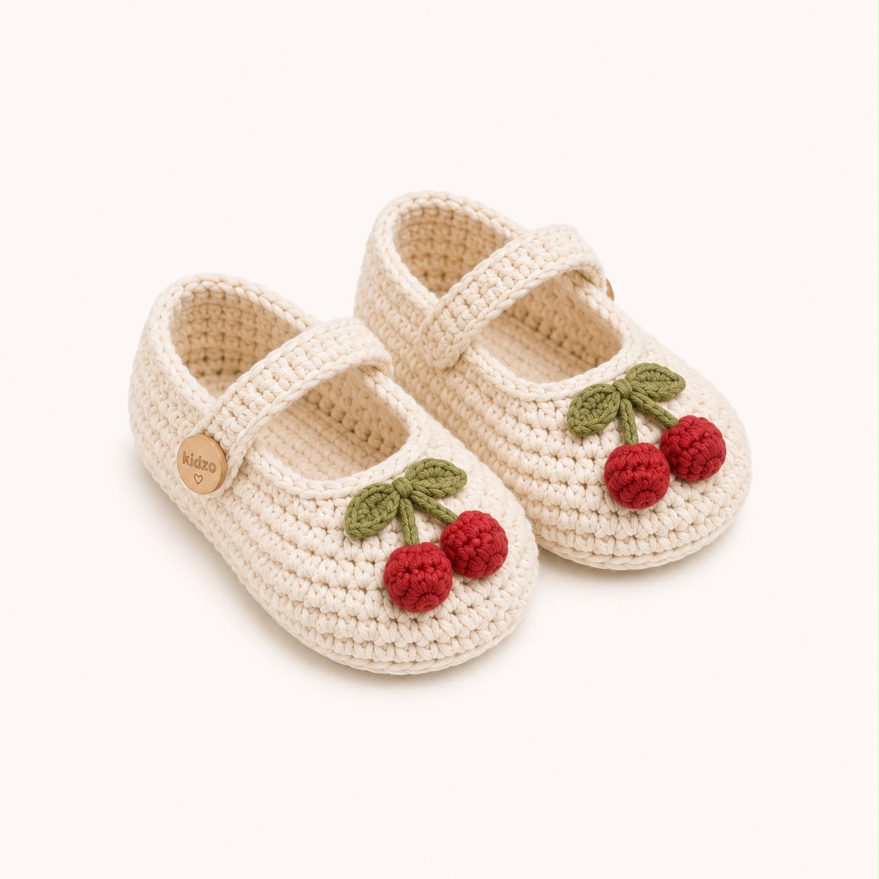 Crochet Mary Jane Shoes – Cherry